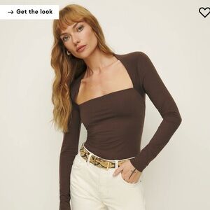 Reformation Laurel Knit top, on current website selling for $128